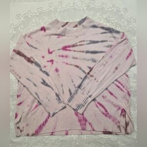 Splendid Pink and Purple Sweater Sz Medium Viscose/Nylon/Cotton/Wool/Cashmere